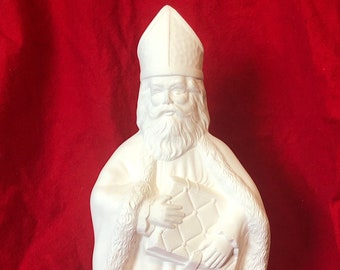 Italian Santa in ceramic bisque ready to paint by jmdceramicsart