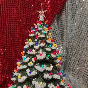 Handcrafted Ornamented Xmas Tree - Ceramic Christmas Tree - Unique Gift Tree - Xmas Tree Art - Festive Holiday Decor - Christmas Tabletop