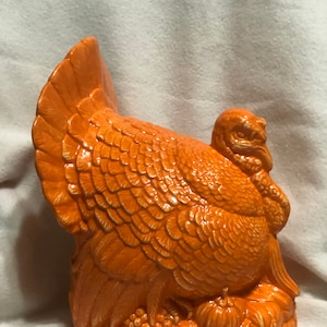 Handmade Turkey Tabletop Centerpiece - Festive Holiday Decor - Ornamented Turkey Figurine - Thanksgiving Home Decor - Turkey Sculpture Gift