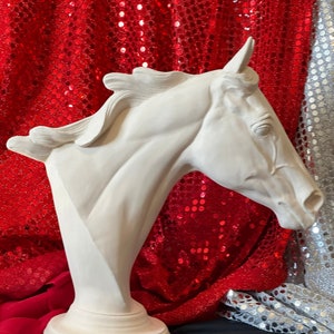Handmade Ceramic Bisque - Thoroughbred Sculpture - Collectible Horse Figurine - Equestrian Home Decor and Unique Gift for Horse Enthusiasts
