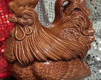 Old Fashioned Hen Cookie Jar - Kitchen Containers and Utensils - Unique Handcrafted Gift - Food-Safe Cookie Jar - Handmade Kitchen Decor Art