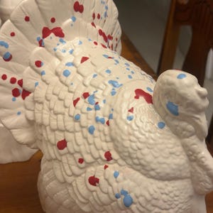 Handcrafted Glazed Ceramic Turkey Sculpture: Colorful Tabletop Art - Thanksgiving Table Centerpiece - Festive Holiday Figurine