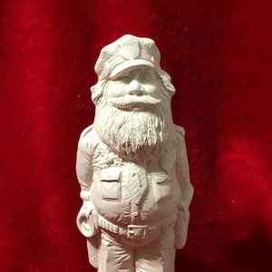 DIY Ceramic Bisque Santa - Ready-to-Paint - DIY Policeman Santa - Festive Xmas Decor - Ceramic Santa Xmas Gift - Etsy Gift Store - Santa Art