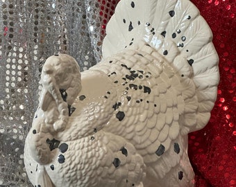 Handmade Turkey Tabletop Centerpiece - Unique Holiday Decor - Ornamented Turkey Figurine - Thanksgiving Home Decor - Turkey Sculpture - Etsy