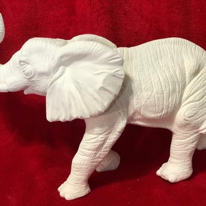 Elephant Decor - DlY Ceramic Bisque Elephant - Elephant Figurine - Bisqueware Sculpture - DIY Collectible Art - Ready-to-Paint Elephant Etsy