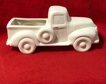 Classic Pickup Clay Magic Truck Diy Ceramic Bisque Ready to Paint by jmdceramicsart