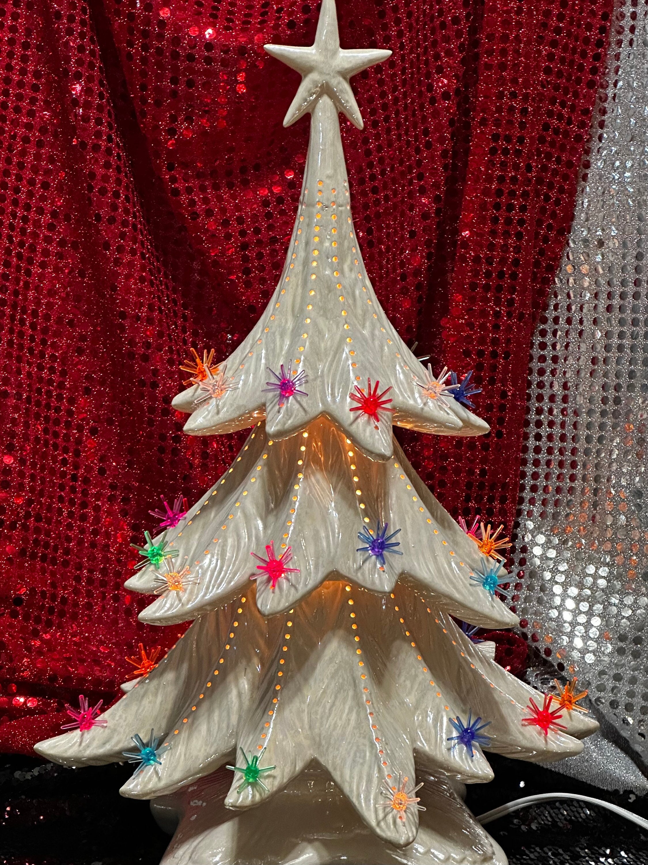 Handmade Ceramic Xmas Tree: Glazed Atlantic Skirt Tree With