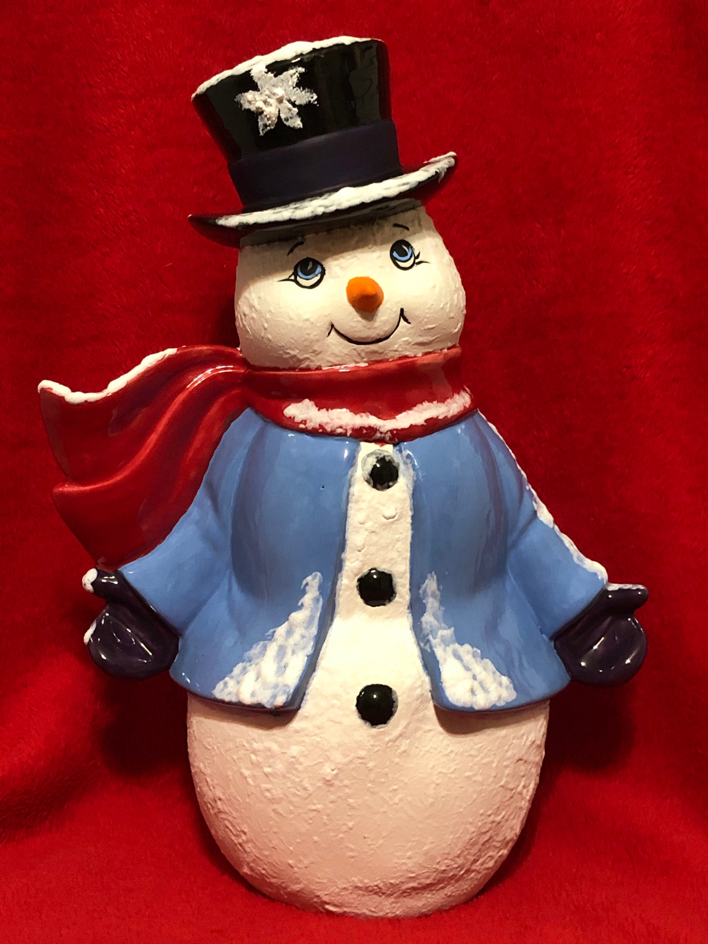 Glazed Ceramic Snowman