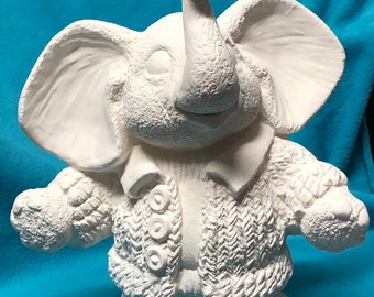 DIY Elephant Sculpture - Ceramic Elephants - Etsy - DIY Elephant Home Decor - Ceramic Elephant Figurine - DIY Collectible Art - Handmade Art