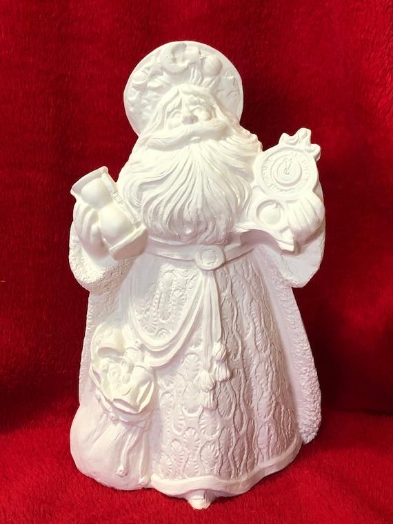 Santa Claus HO HO HO Ready to Paint Christmas Ceramic Bisque 