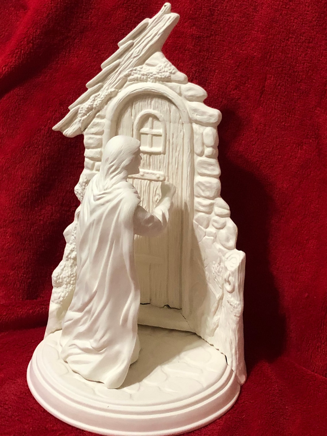 Jesus Knocking at the Door 3 Piece Set in Ceramic Bisque | Etsy