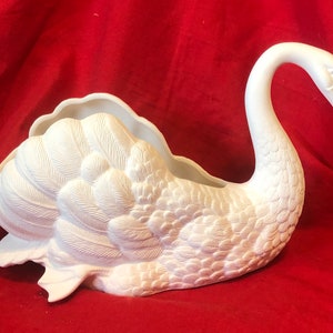DIY - Keramik zum Bemalen - DIY Wohnkultur - Schwan Übertopf aus Keramik - DIY-Skulptur - Handgemachter Schwan Blumentopf - Etsy