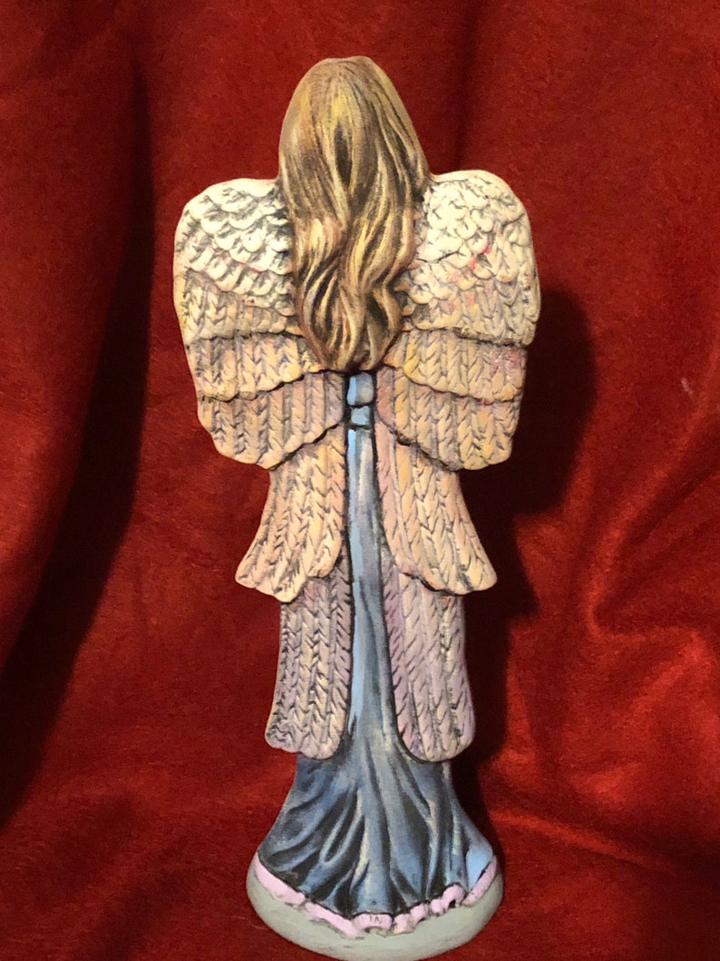 Dry Brushed Ceramic Angel with Roses using Mayco Softee Stains