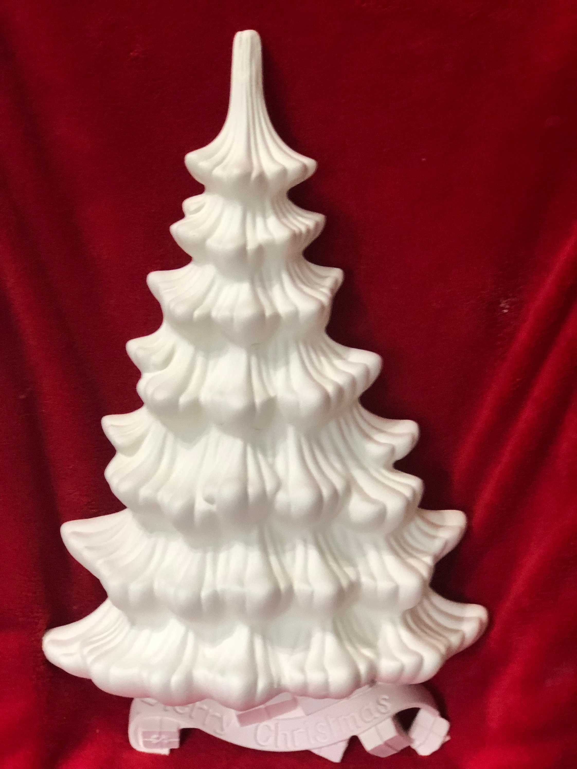 Very Rare Atlantic Molds Ceramic Wall Hanging Christmas Tree and Base