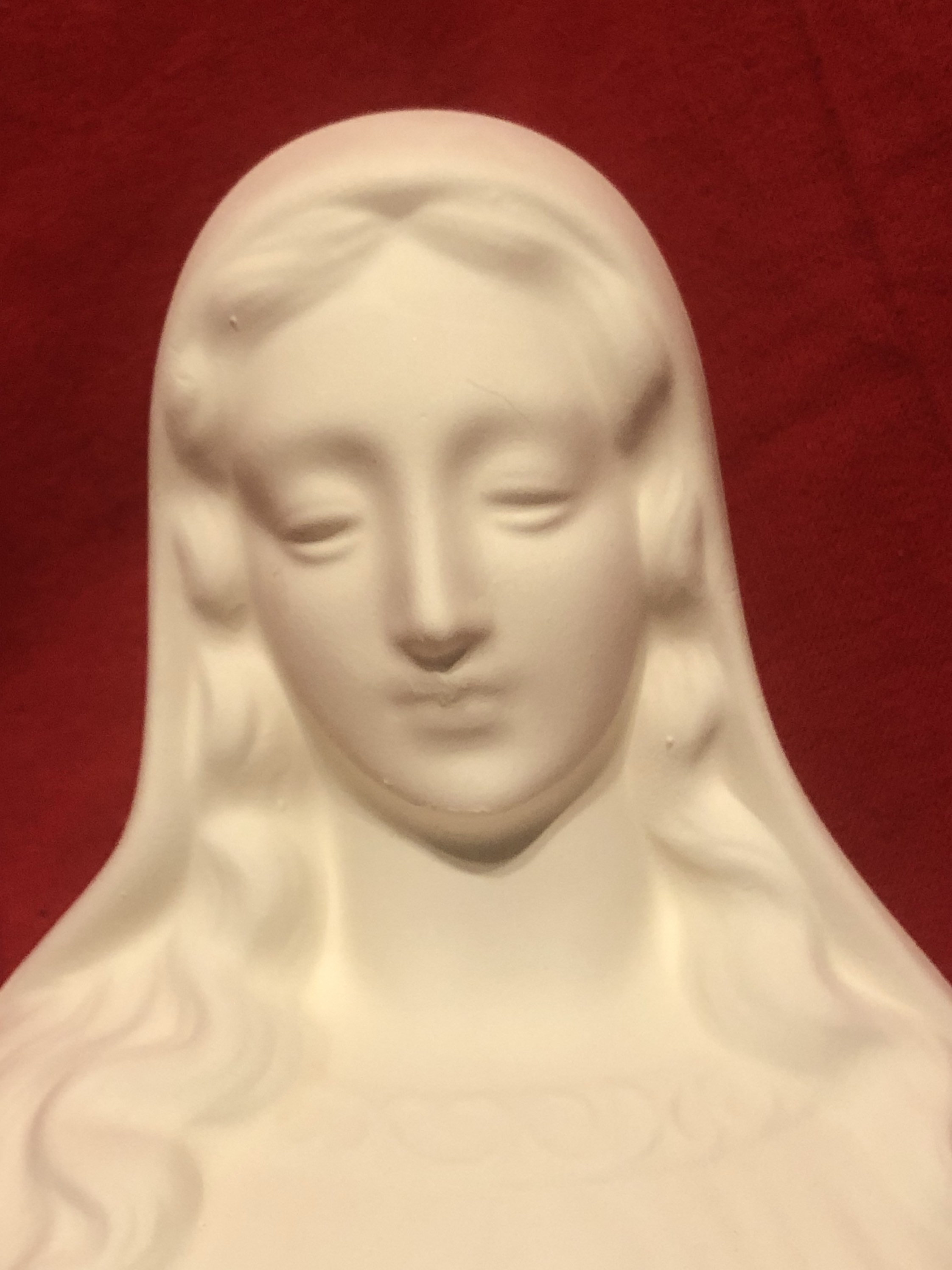 Rare Holland Molds Bust of Mary in ceramic bisque ready to paint by