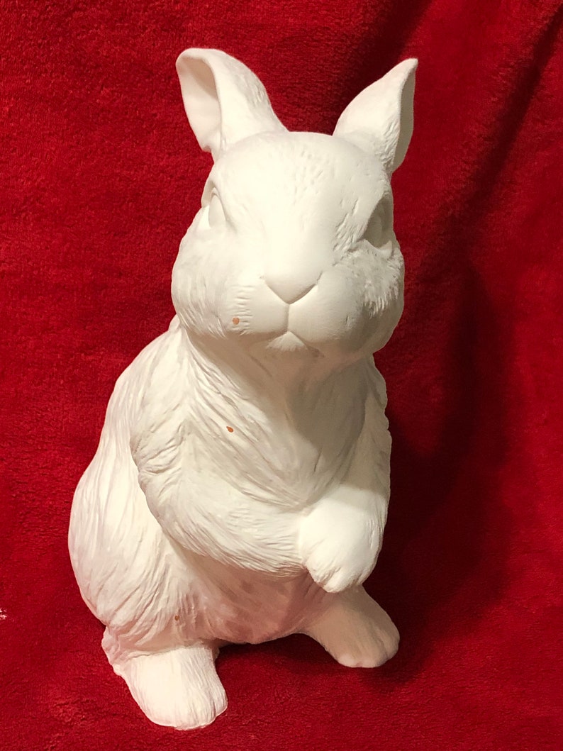 Sitting Rabbit in ceramic bisque ready to paint