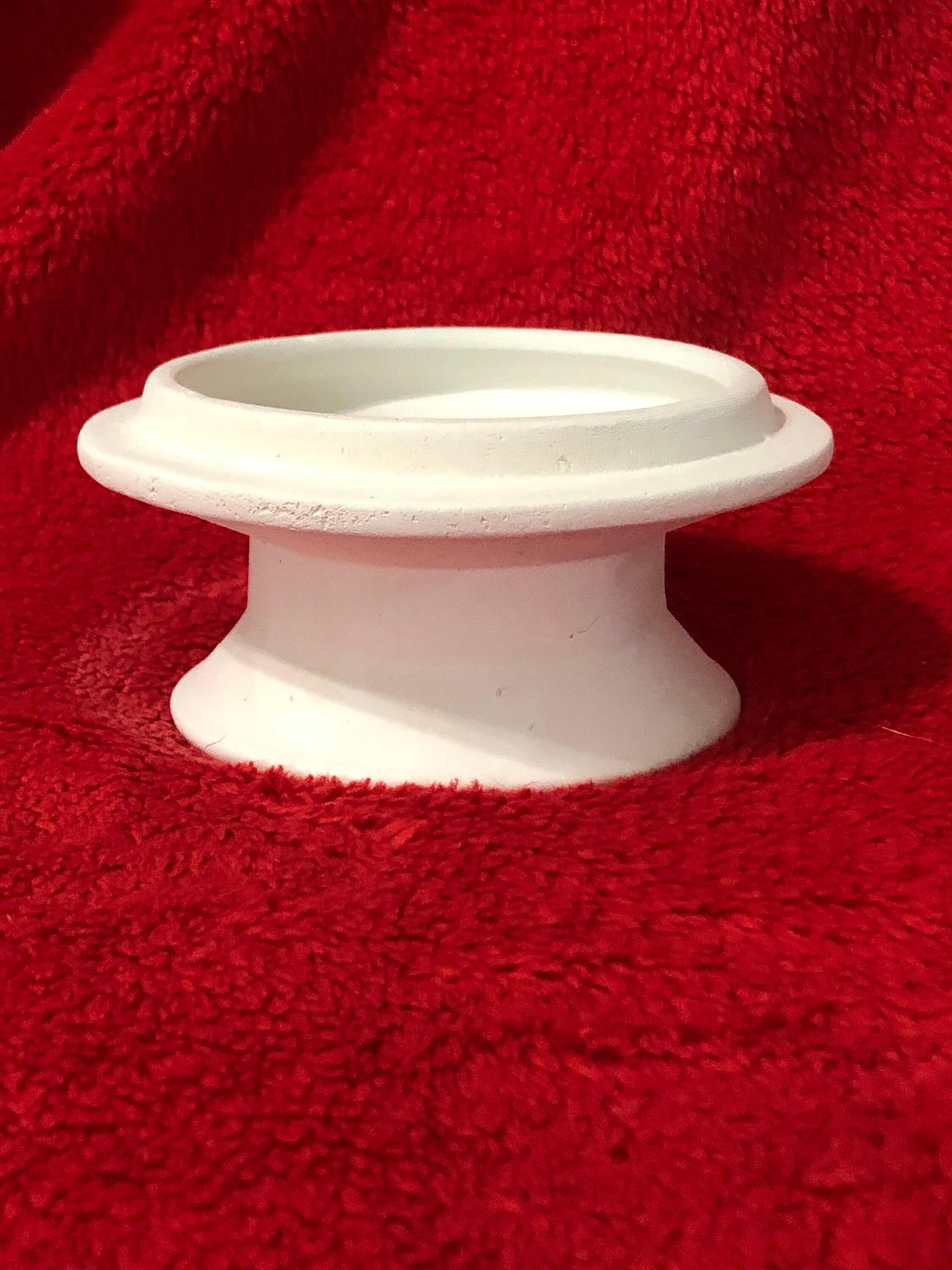 Small Candle Holder in ceramic bisque ready to paint