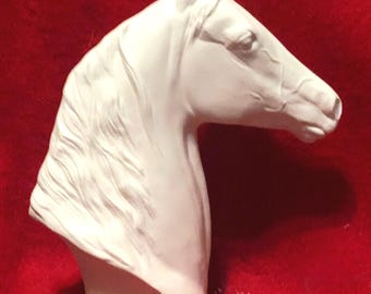 DIY Ceramic Bisque Horse - DIY Horse Sculpture - Horse Figurine - DIY Collectible Art - Ceramic Morgan Horse - Ready to Paint Horse Statue