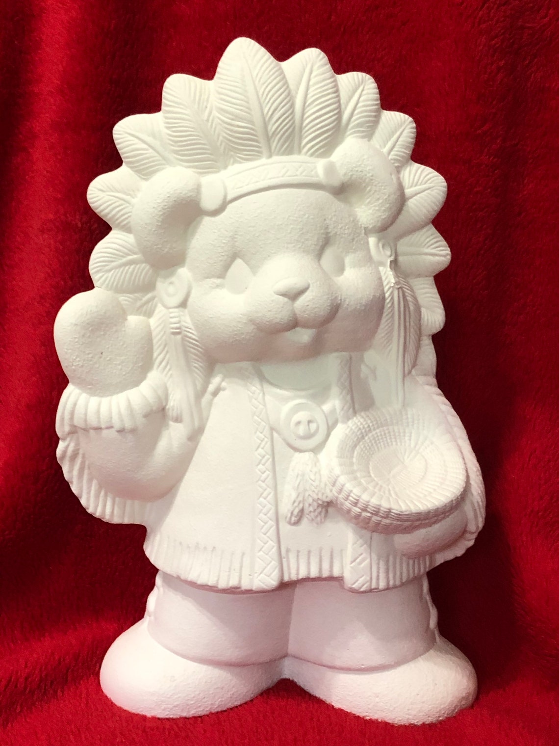 Clay Magic Molds Ceramic Native American Bear in Bisque Ready Etsy