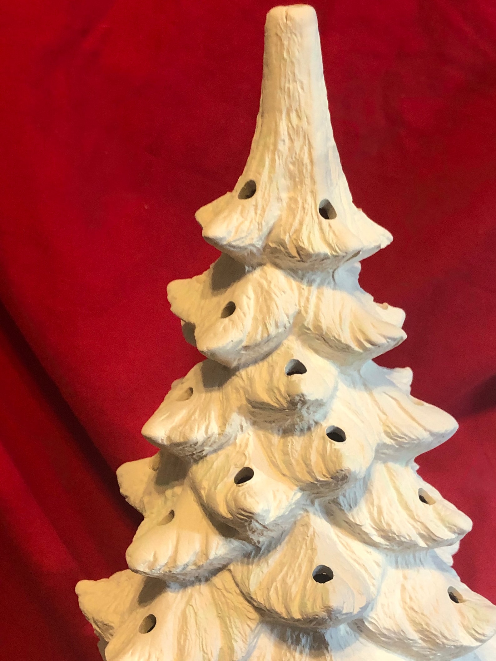 Scioto Molds Ceramic Christmas Tree and Base With Holes for Etsy