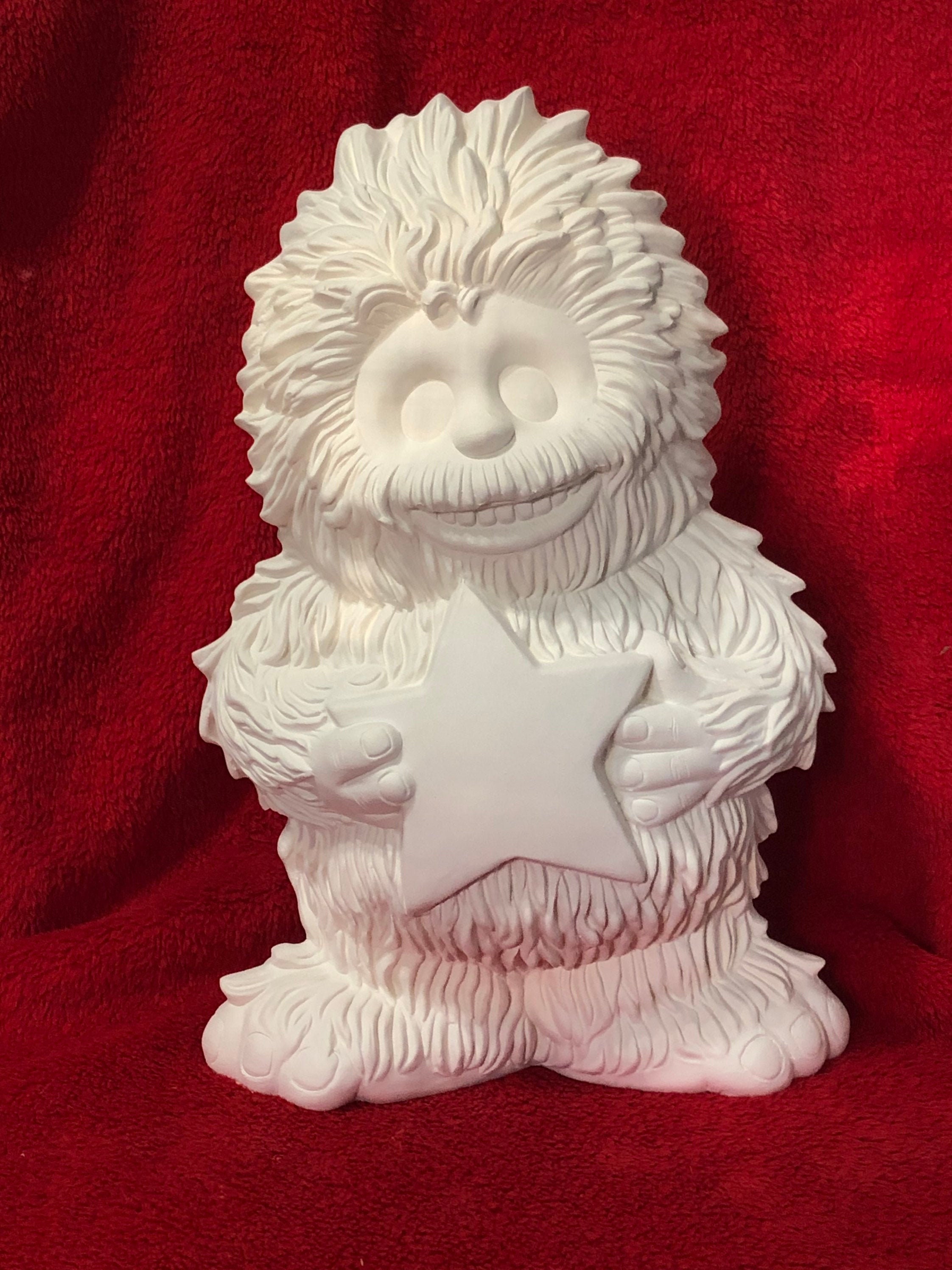 Clay Magic's New Yeti in ceramic bisque ready to paint by jmdceramicsart