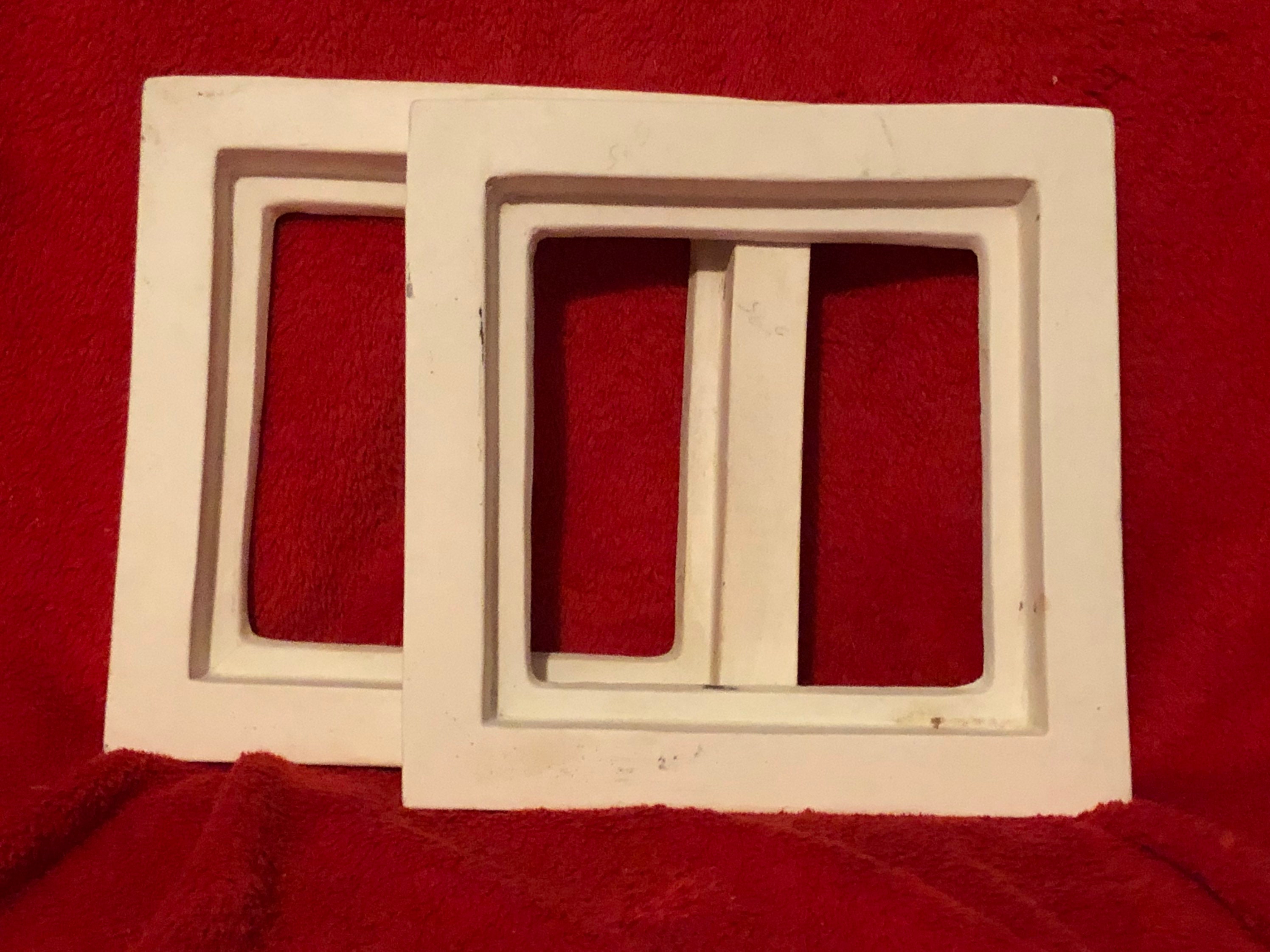 Set of 2 Ceramic Picture Frames in bisque ready to paint