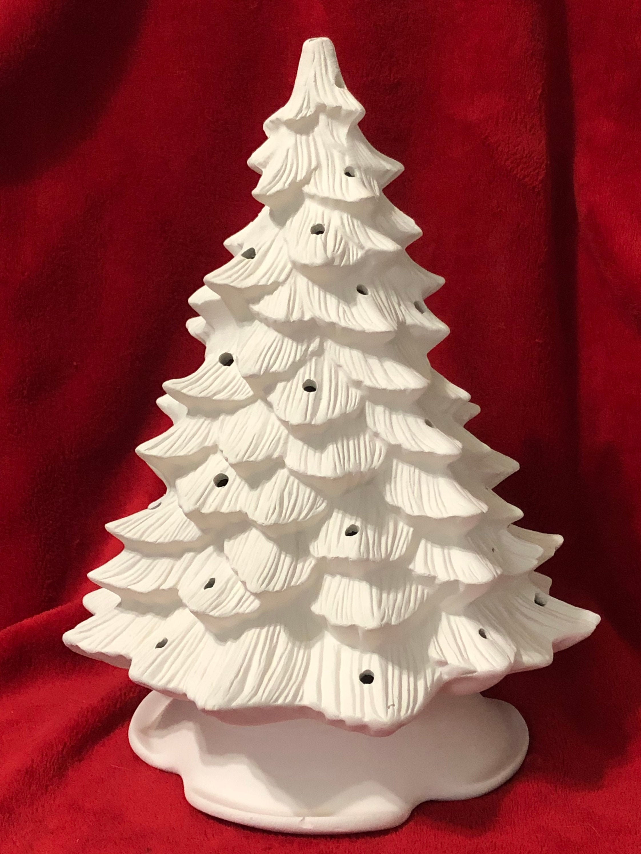 Large Doc Holliday Ceramic Christmas Tree and Base With Holes Etsy