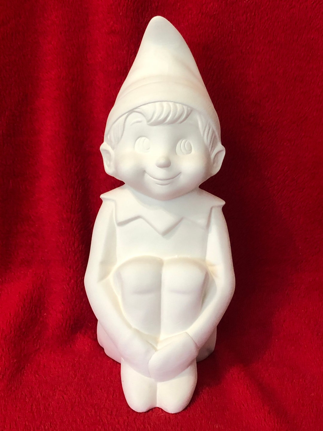 Ceramic Bisque Christmas ornament U-Paint ( Santa & Elf's ) (U-PAINT)