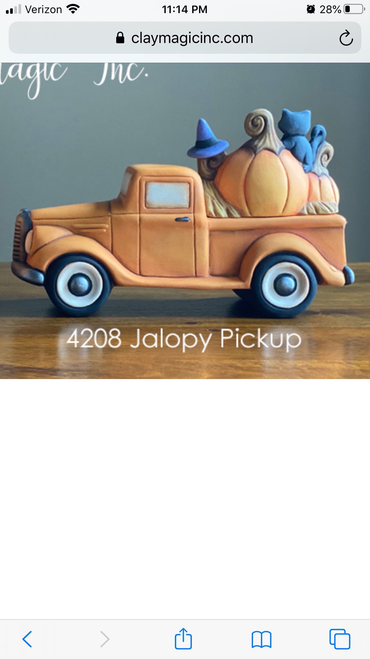 Old Time Jalopy Pickup in ceramic bisque ready to paint by jmdceramicsart