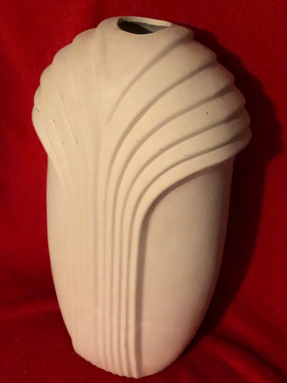 Vintage Ceramic Vase in Bisque Ready to Paint Etsy