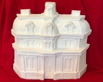 Vintage and Rare Byron Molds Haunted House in ceramic bisque ready to paint by jmdceramicsart