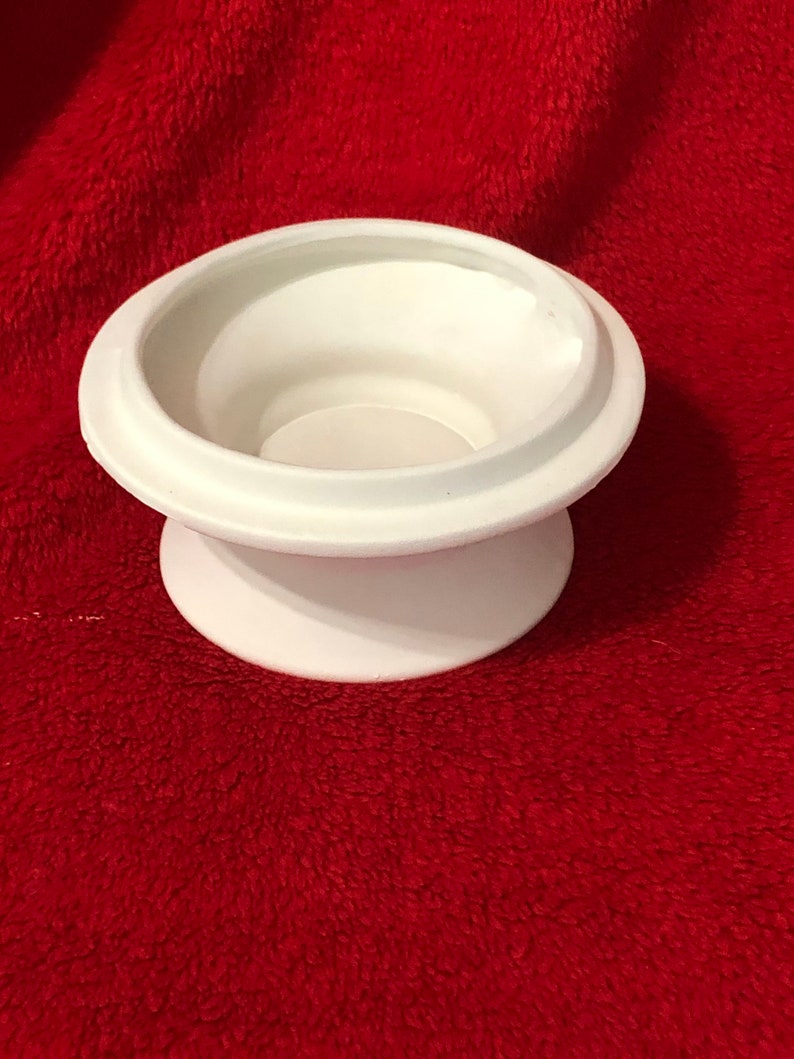 Large Candle Holder in Ceramic Bisque Ready to Paint Etsy