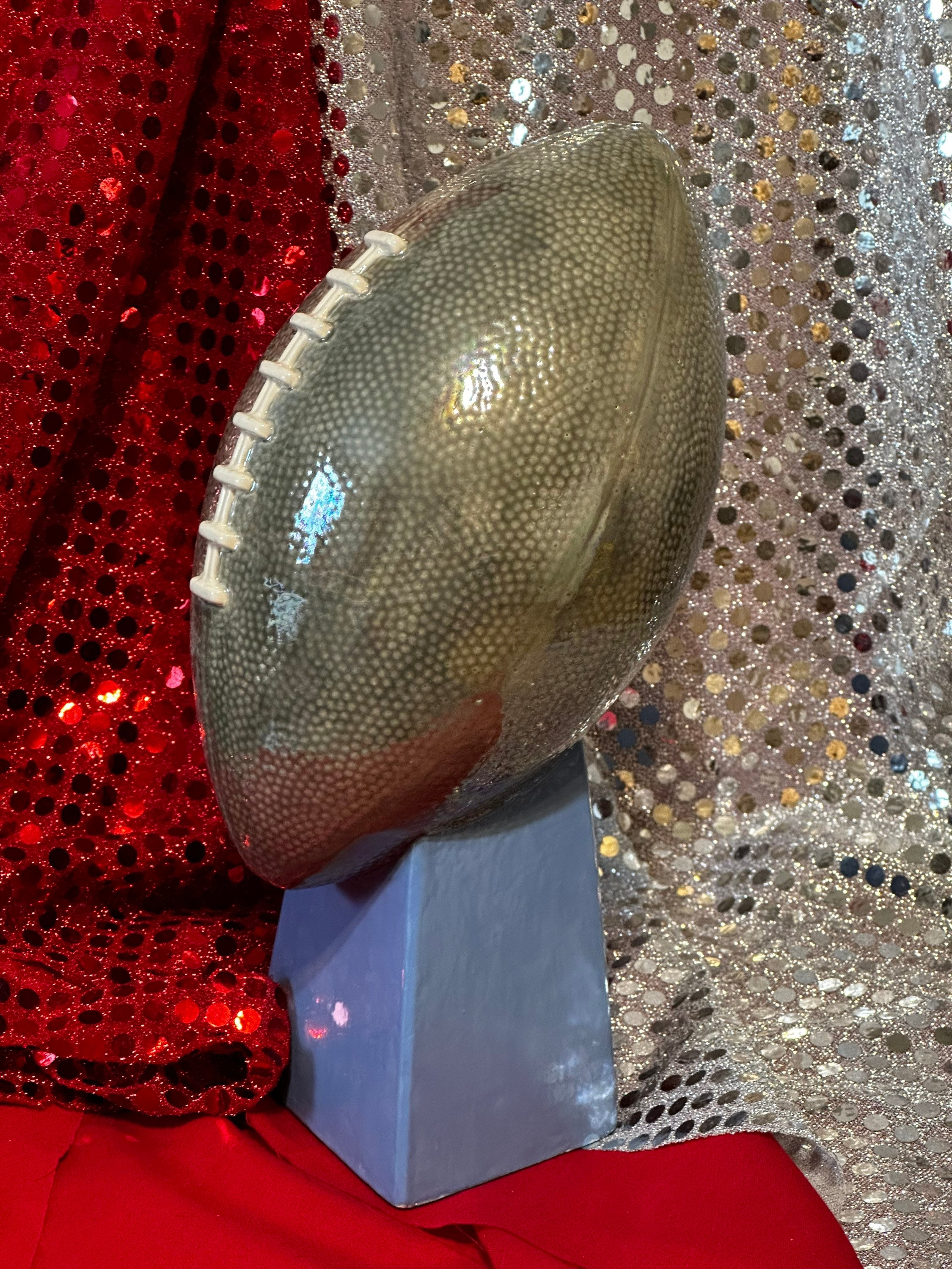 Glazed Football Trophy By Jmdceramicsart glazed-football-trophy-by-jmdceramicsart