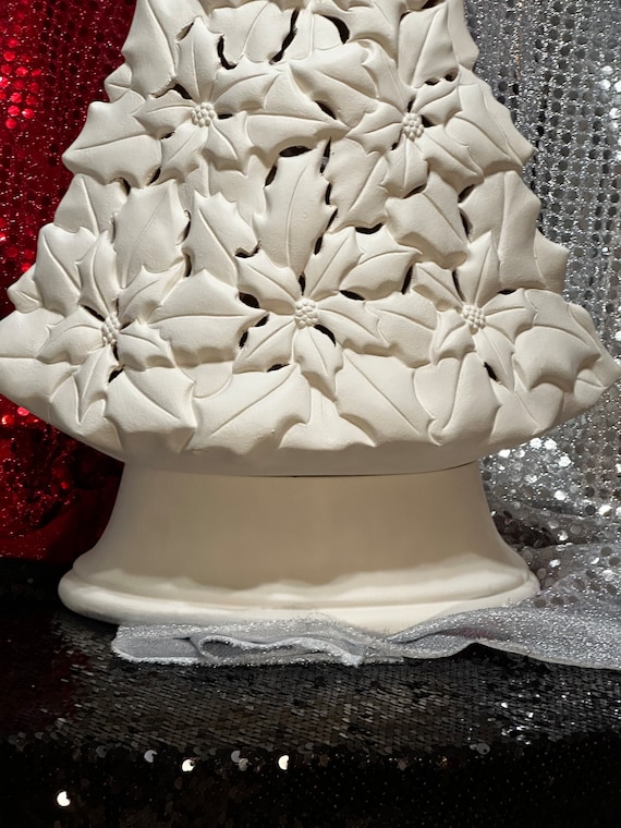 Figurine Sapin De Noël En Céramique 5-3/4" - À Peindre Soi-même - Prêt à Décorer