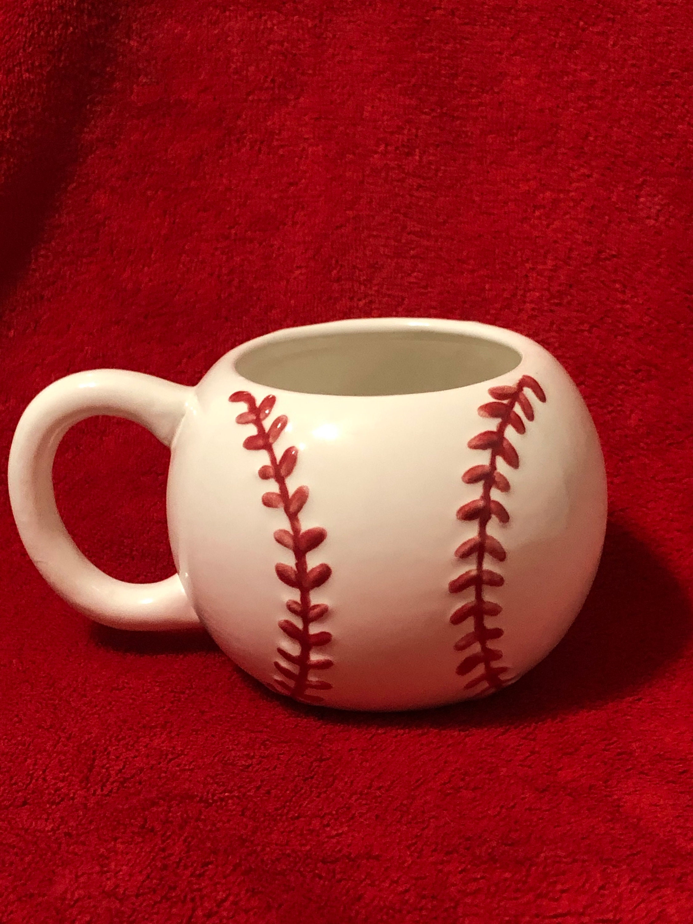 Glazed Ceramic Large Baseball Mug Etsy