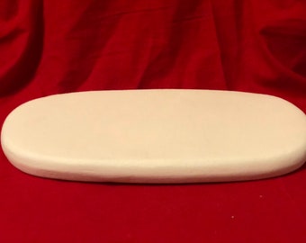 Vintage Large Oval Base in ceramic bisque ready to paint by jmdceramicsart