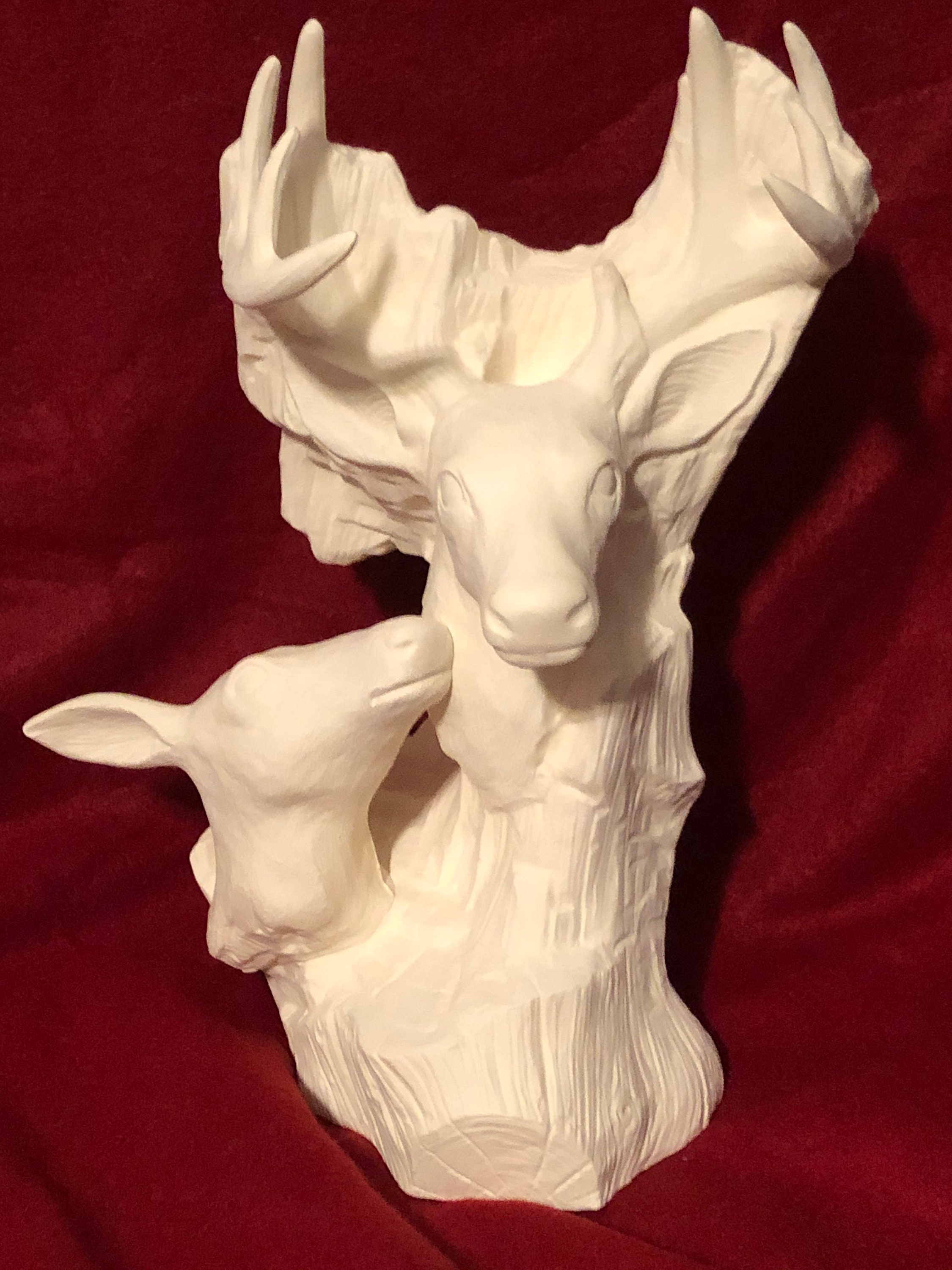 Ready to Paint Diy Driftwood Deer Ceramic Bisque by jmdceramicsart