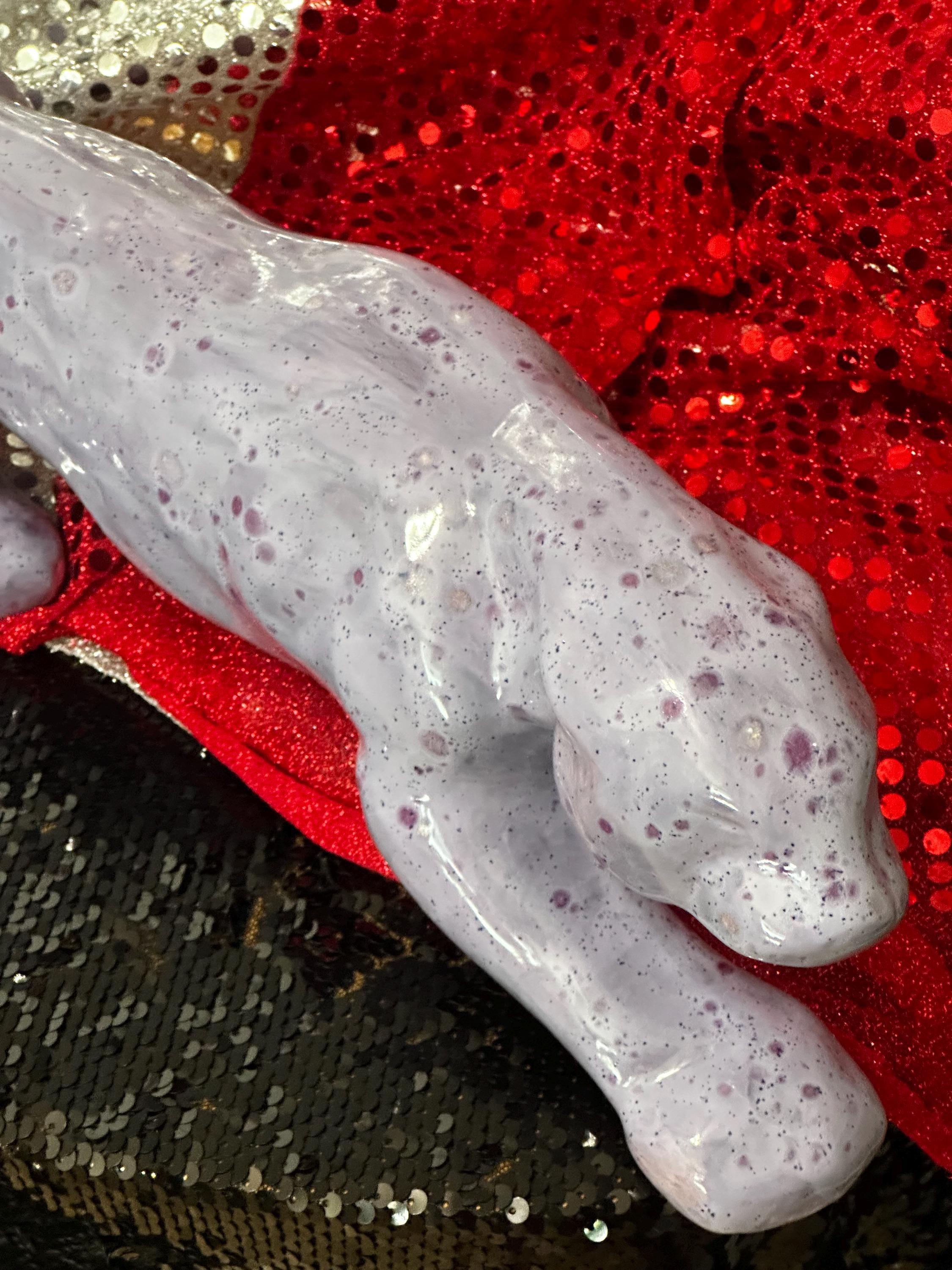 Handcrafted Ceramic Panther Sculpture - Unique Gift for