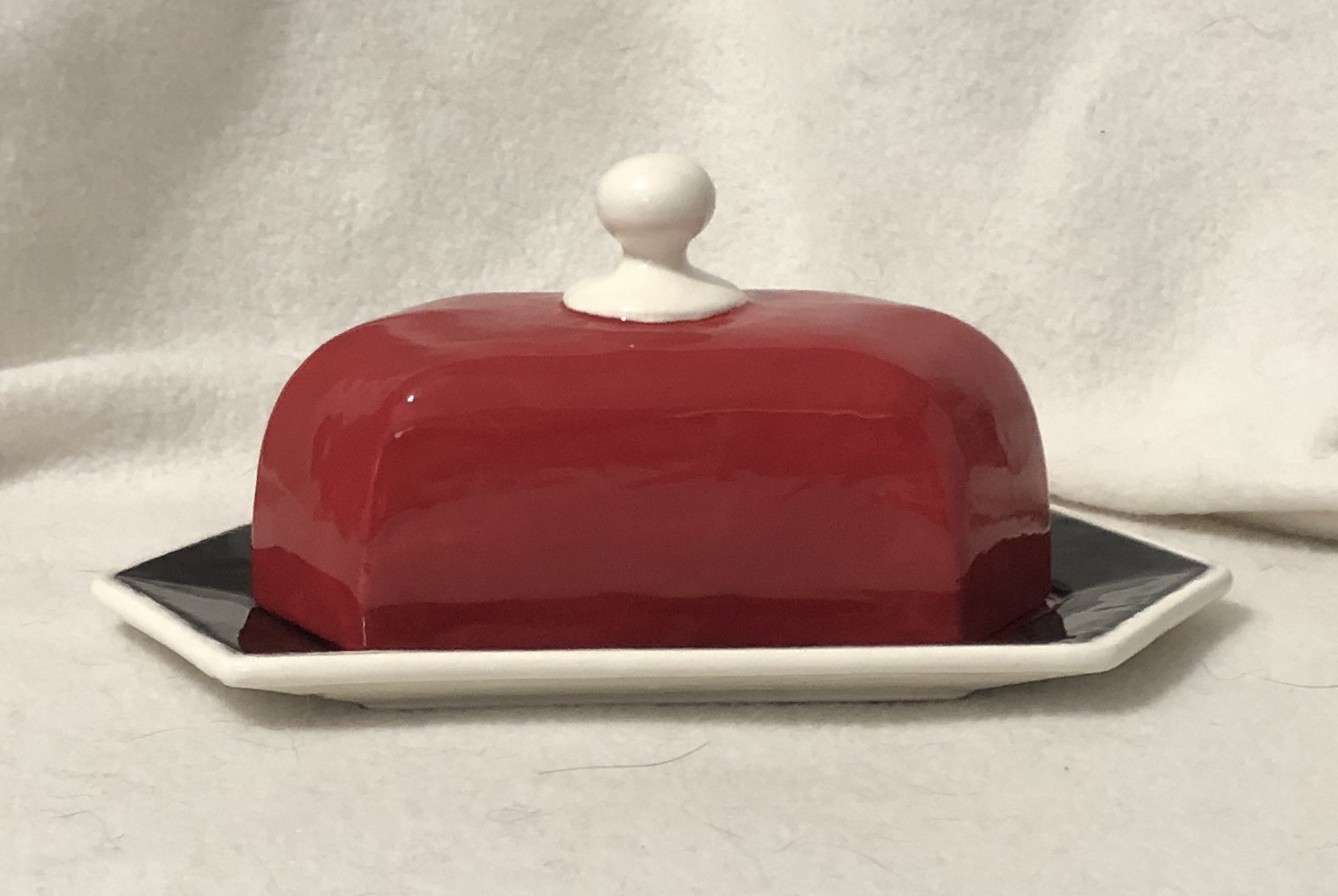 Very Rare Glazed Ceramic Butter Dish Etsy
