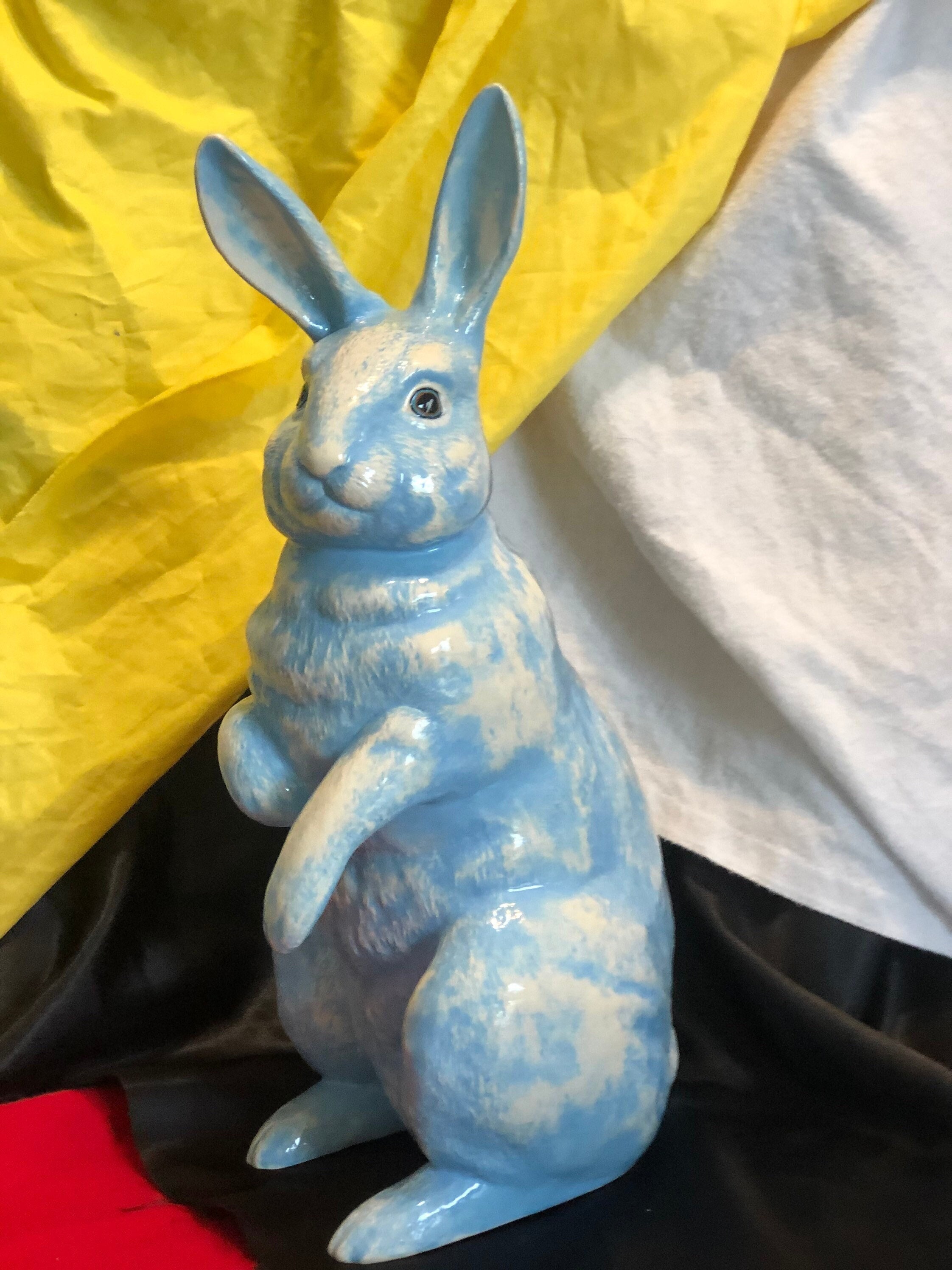 Glazed Ceramic Papa Rabbit by jmdceramicsart