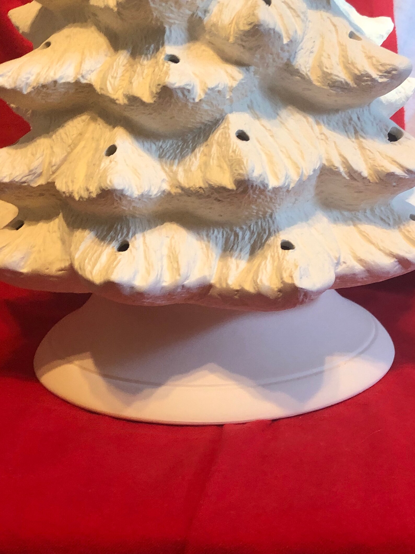 Scioto Molds Ceramic Christmas Tree and Base With Holes for Etsy