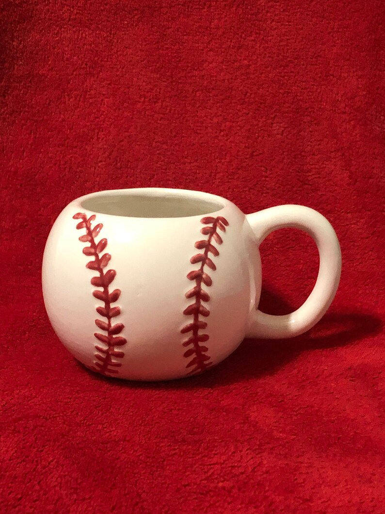 Glazed Ceramic Large Baseball Mug Etsy