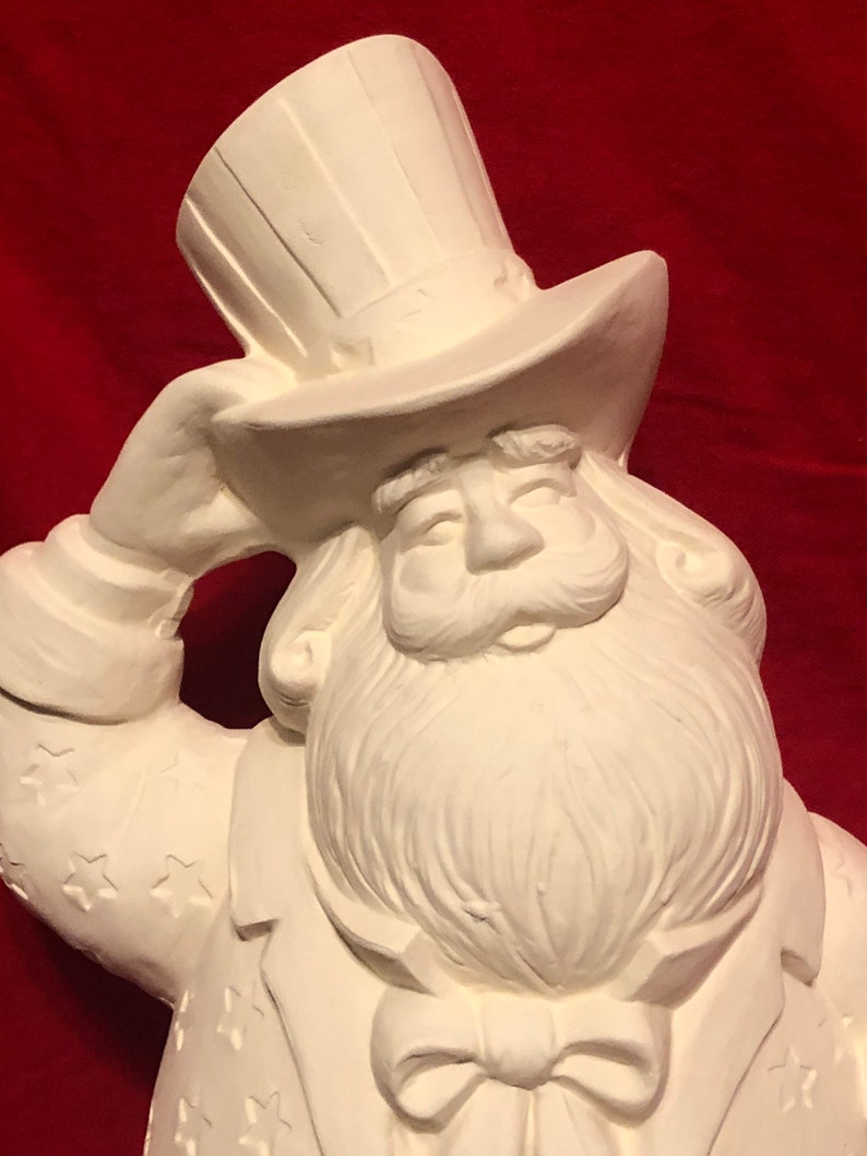 Rare Gare Ceramic USA Santa in Bisque Ready to Paint Etsy