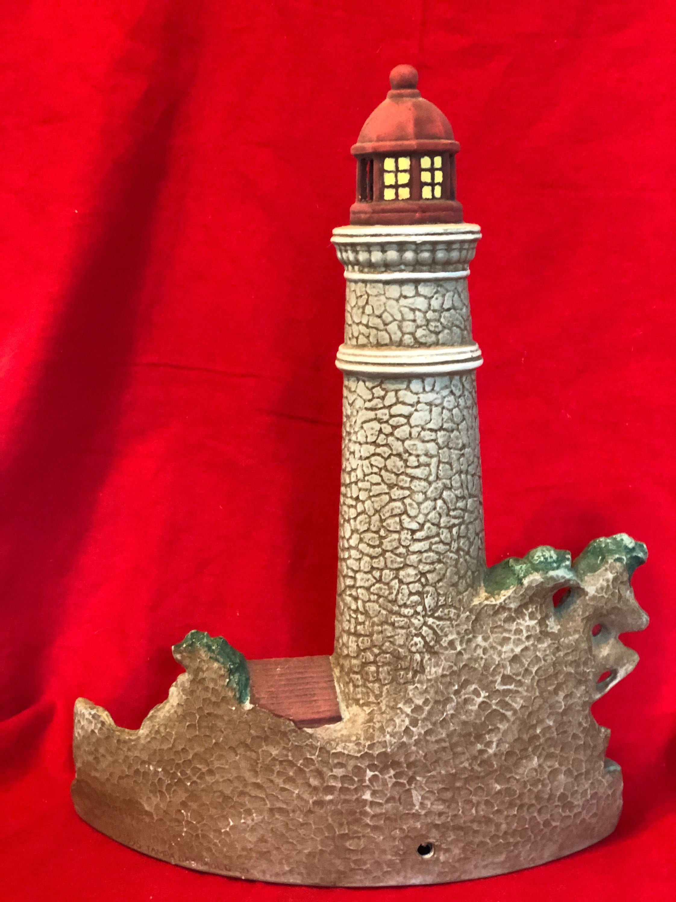 Dry Brushed Ceramic Lighthouse With Hole for Light Etsy