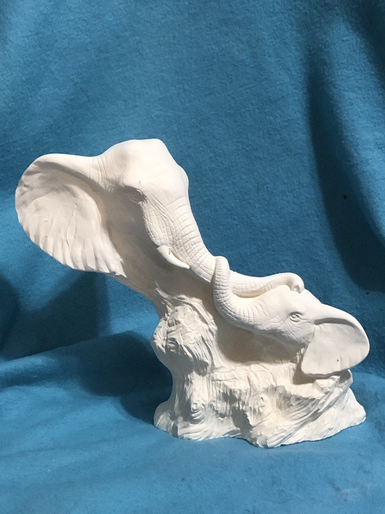 Driftwood Elephants Ceramic Bisque ready to paint