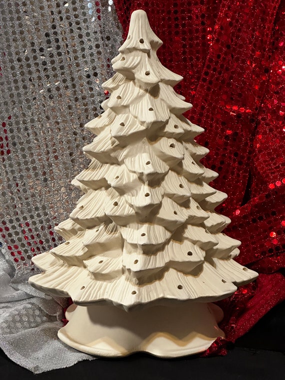 DIY Ceramic Bisque Xmas Tree - Handcrafted Ornamented Xmas