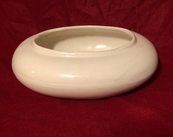 Milk Glass Glazed Ceramic Bowl