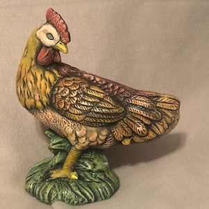 Orange Hen Ceramic Art by jmdceramicsart