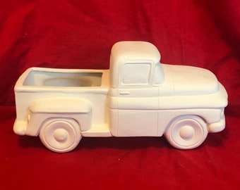 Clay Magic's New 55 Pickup in ceramic bisque ready to paint by jmdceramicsart