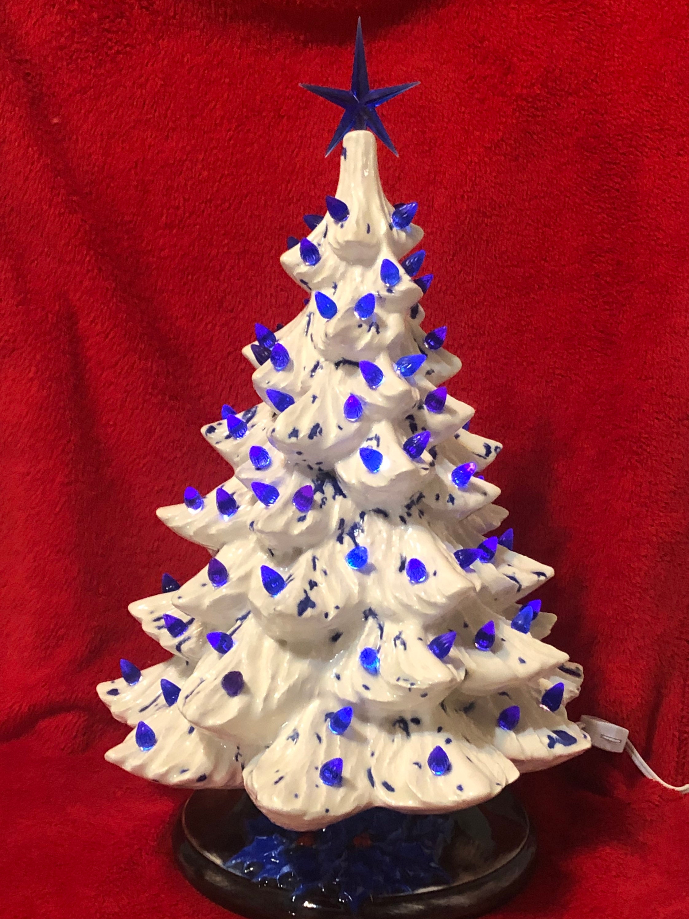 Glazed Ceramic Peacekeeper Christmas Tree and Base | Etsy